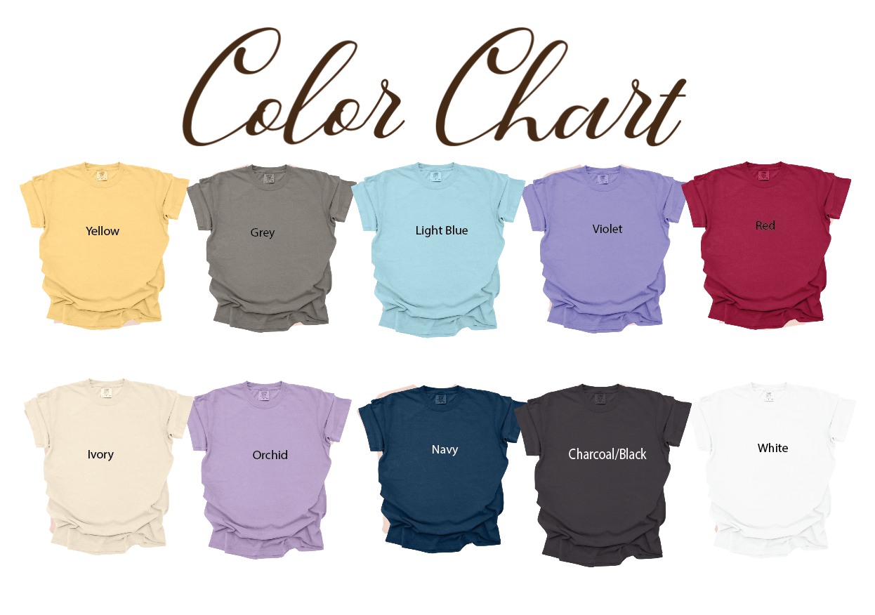 Custom Comfort Color School Spirit Shirt