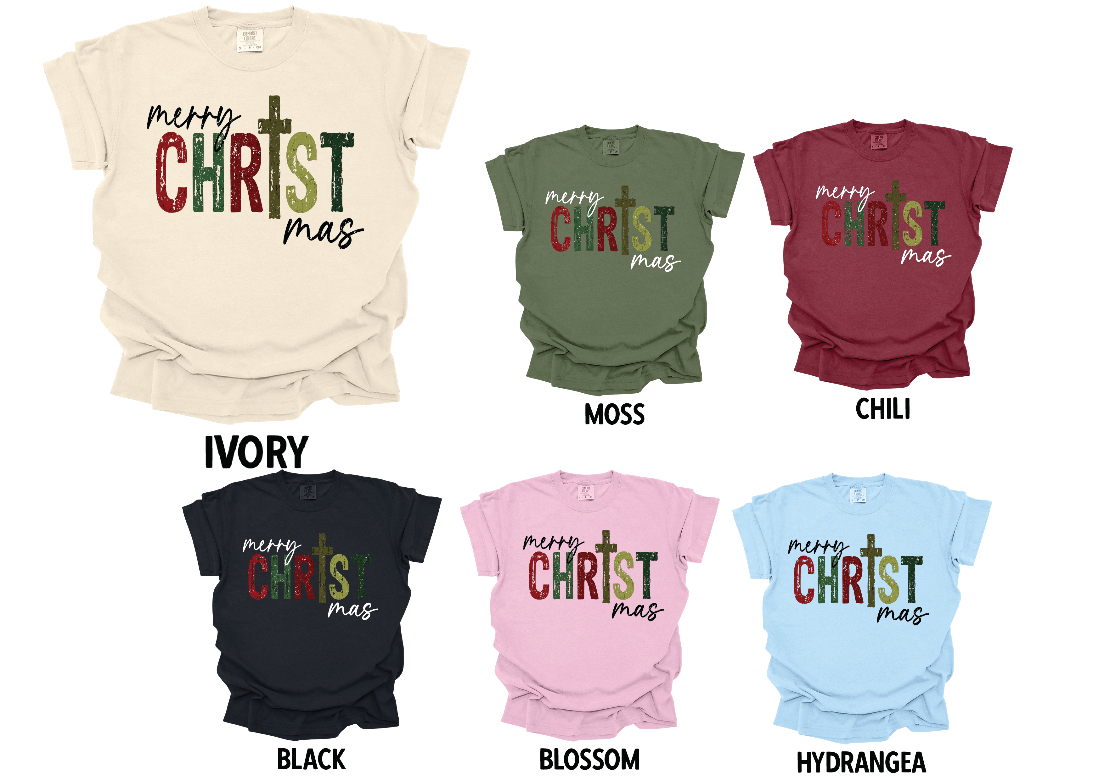 Merry CHRISTmas Design Long Sleeve Option