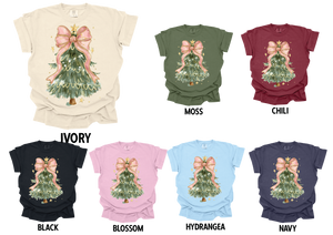 Christmas Tree Bow(Short Sleeve and Sweatshirt Option)