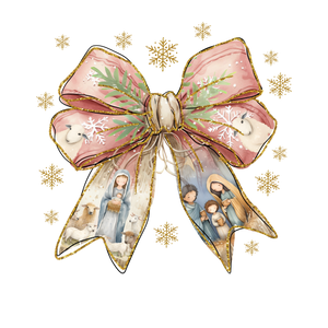 Nativity Bow Design (Short Sleeve and Sweatshirt Option)