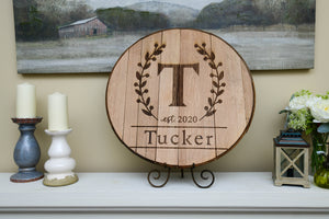 Personalized Tennessee Whiskey Barrel Head Wood Signs